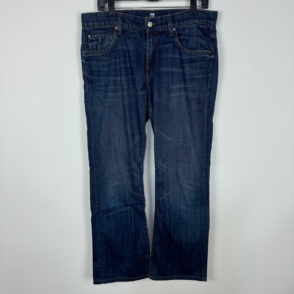 7 For All Mankind Brett Jeans Straight Leg Denim - Picture 1 of 4